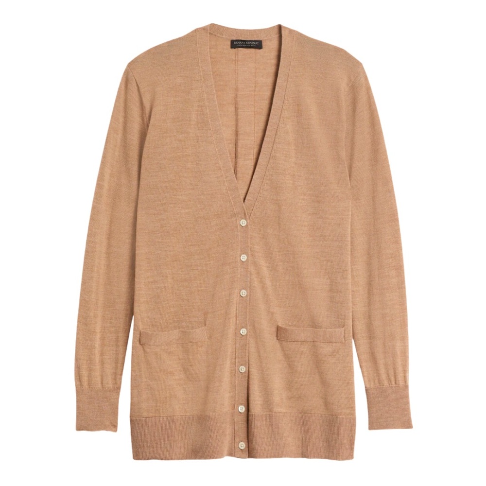 RELIST- Banana Republic Merino Wool Cardigan- Camel XS